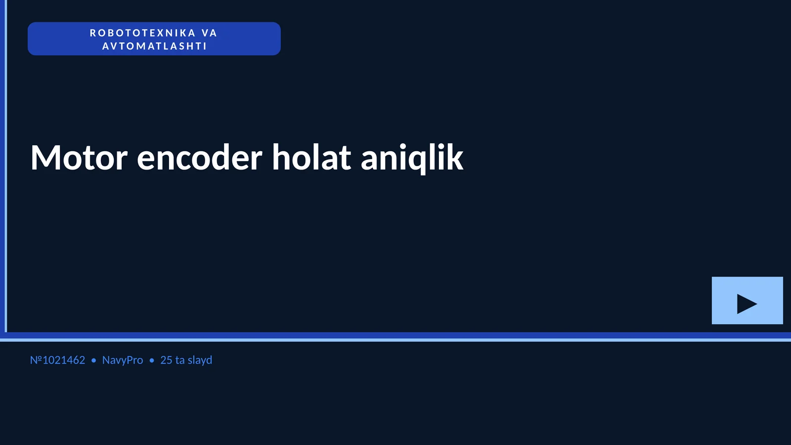 ROBOTOTEXNIKA VA AVTOMATLASHTI 1