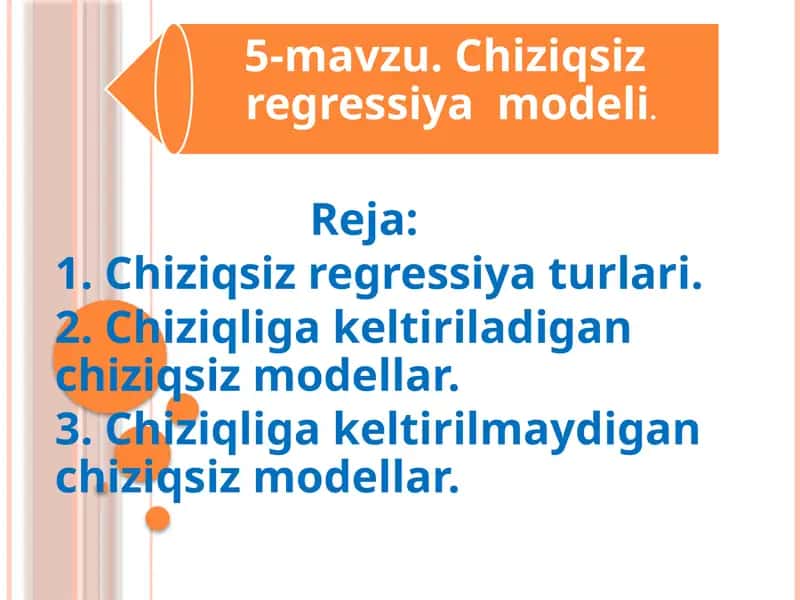Chiziqsiz modellarturlari 1