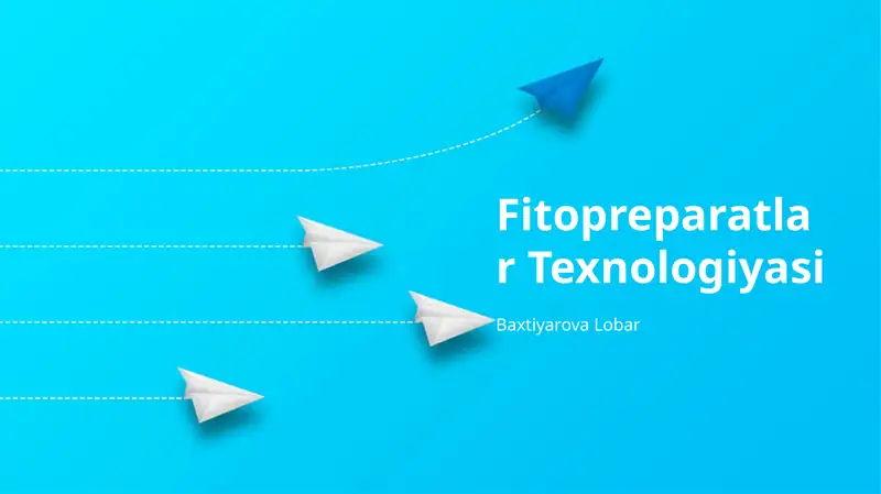 Fitopreparatlar Texnologiyasi 1