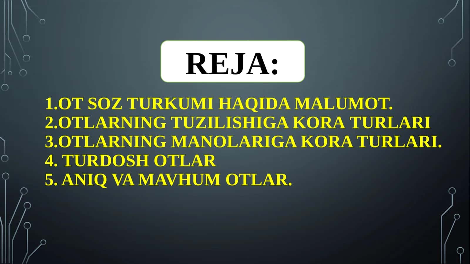 Ot so'z turkumi 1