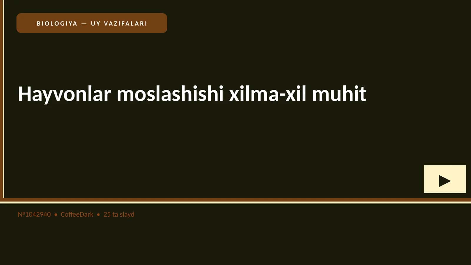 BIOLOGIYA - UY VAZIFALARI 1