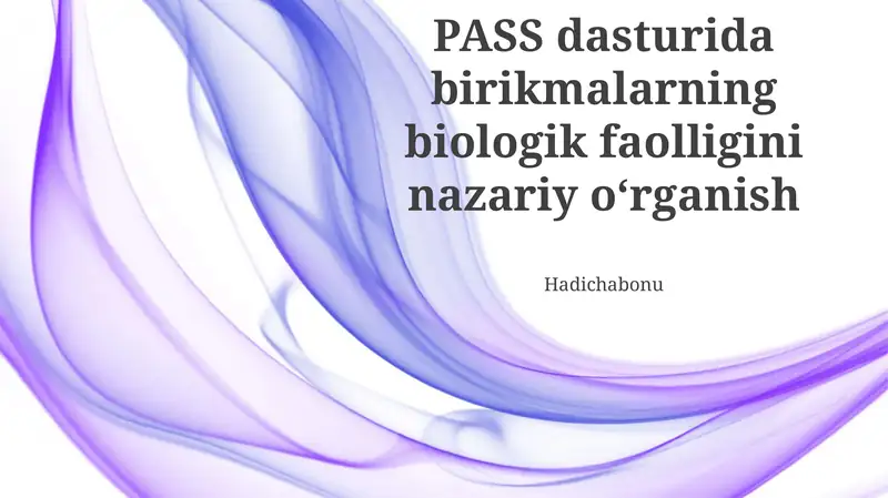 PASS dasturi 1