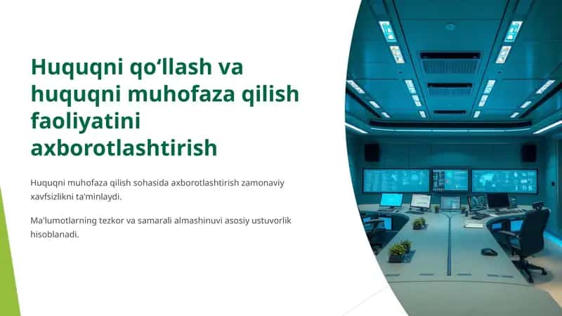 Huquqni qoʻllash va huquqni muhofaza qilish faoliyatini axborotlashtirish 1