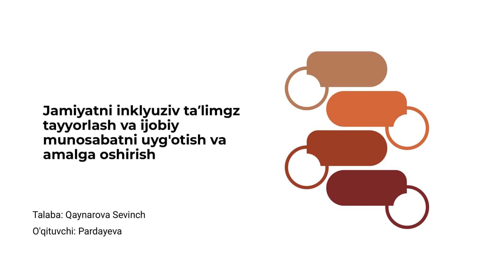 Jamiyatni inklyuziv taʼlimga tayyorlash va ijobiy munosabatni uyg'otish va amalga oshirish 1