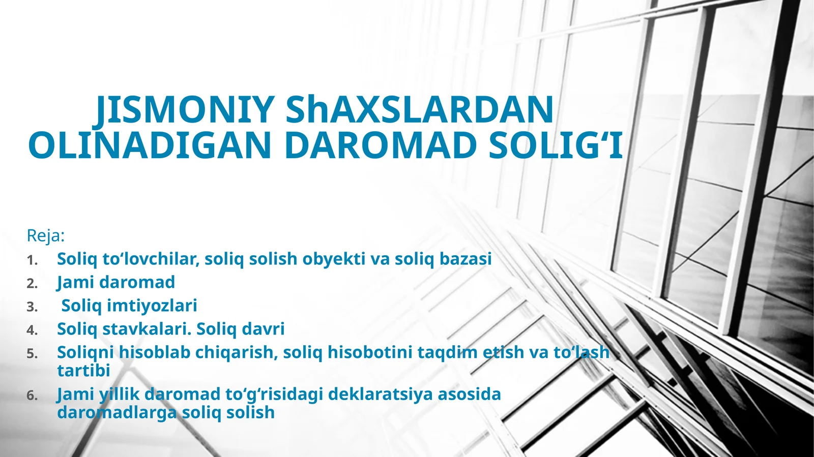 JISMONIY ShAXSLARDAN OLINADIGAN DAROMAD SOLIG‘I 1