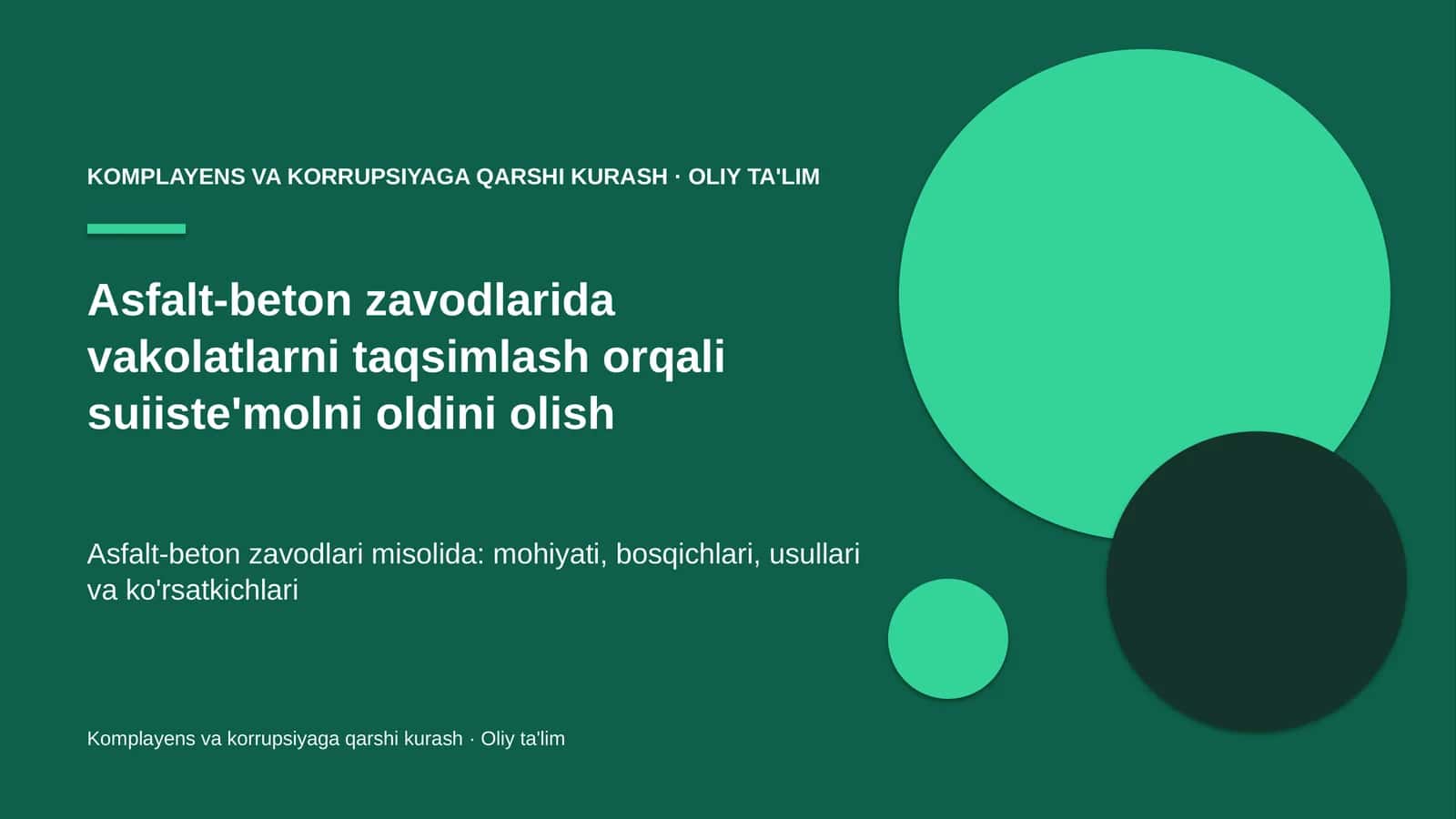 asfalt beton zavodlarida vakolatlarni taqsimlash orqali suiiste'molni oldini olish 9213 1