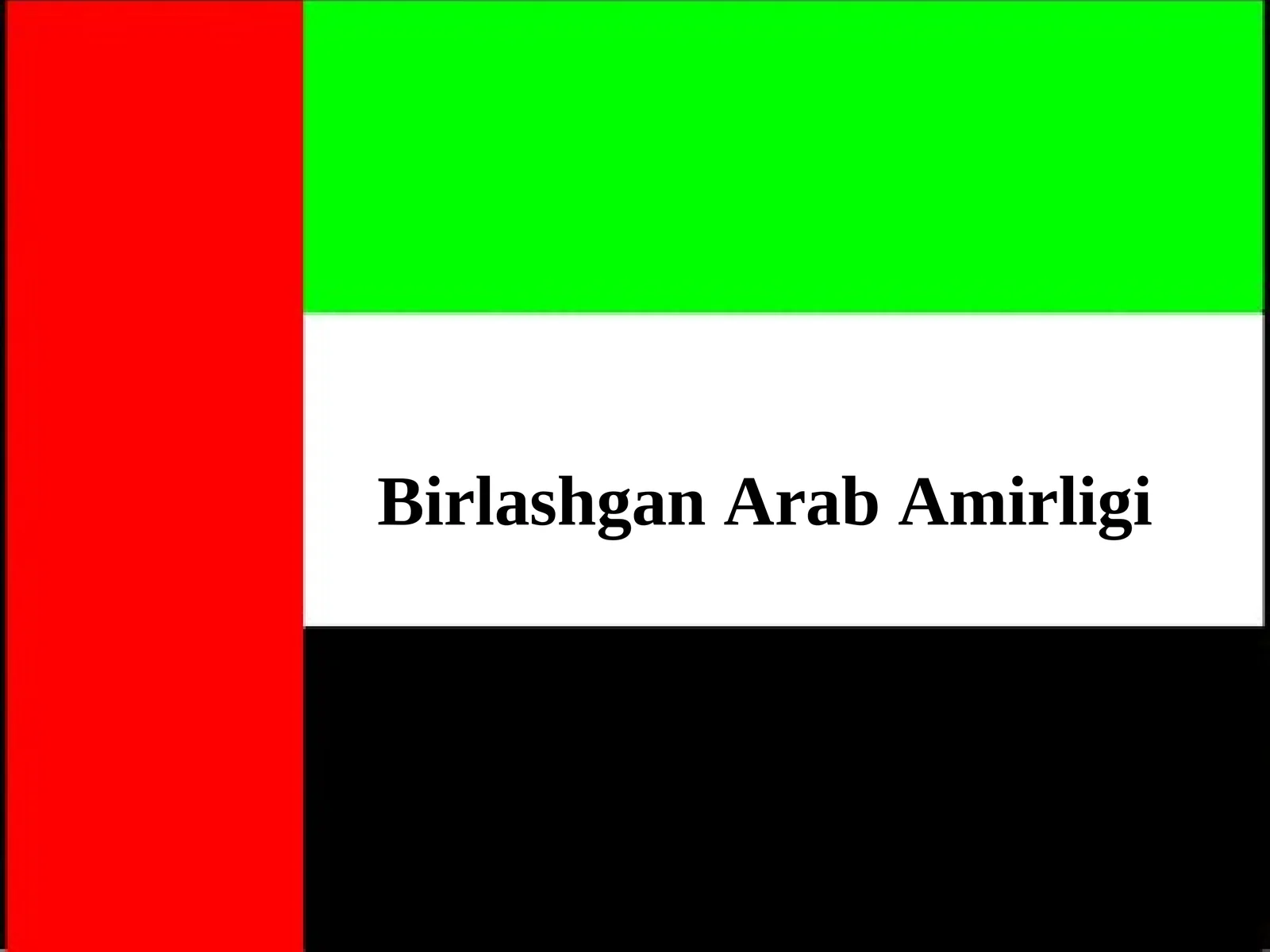 Birlashgan Arab Amirligi 1