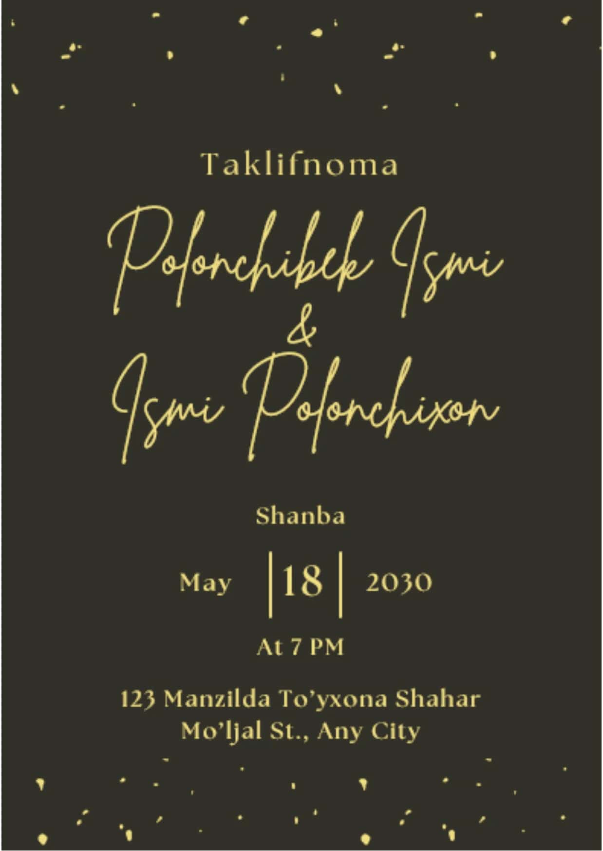TAKLIFNOMA 1
