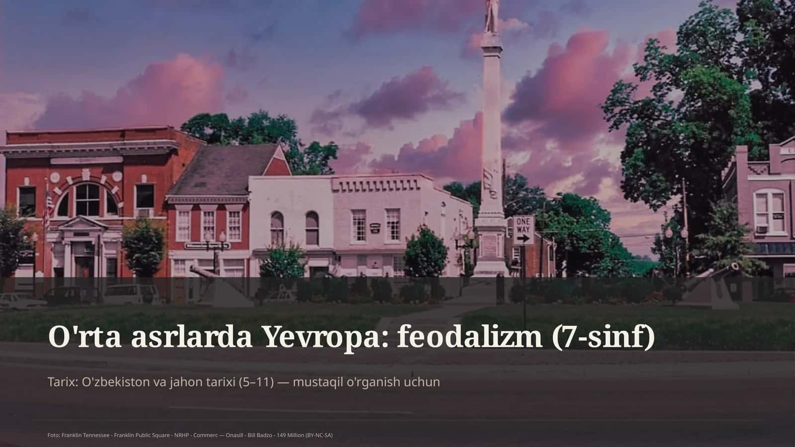 O'rta asrlarda Yevropa: feodalizm (7-sinf) 1