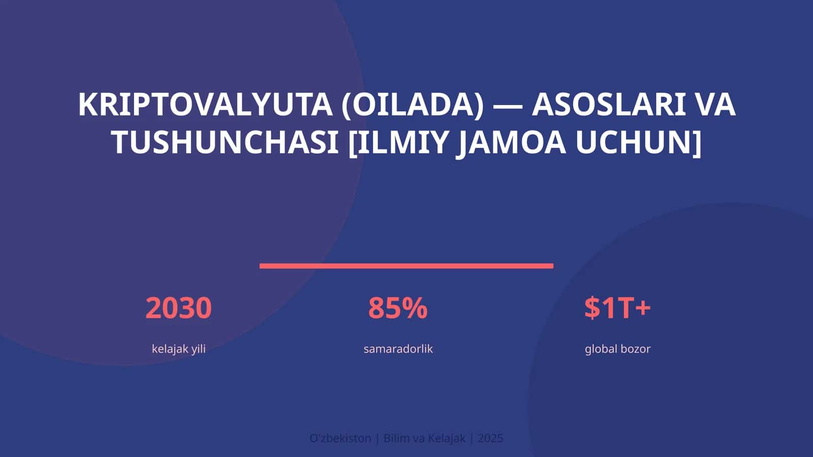 Kriptovalyuta (oilada) — asoslari va tushunchasi [ilmiy jamoa uchun] 1