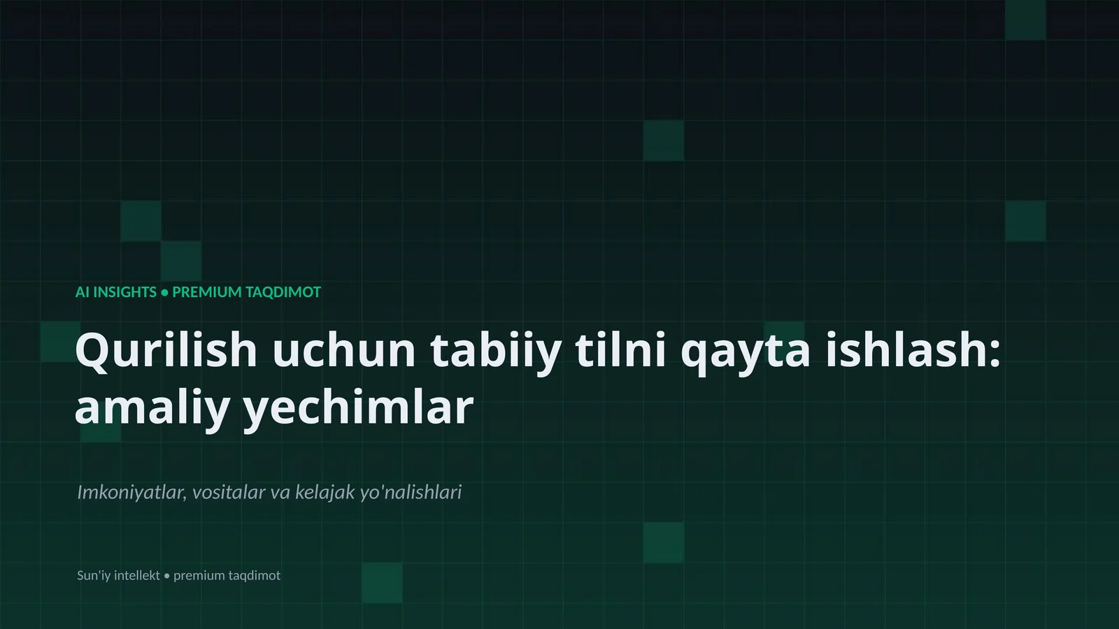 AI INSIGHTS • PREMIUM TAQDIMOT 1