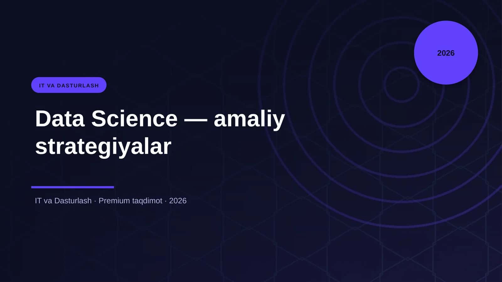 Data Science — amaliy strategiyalar 1
