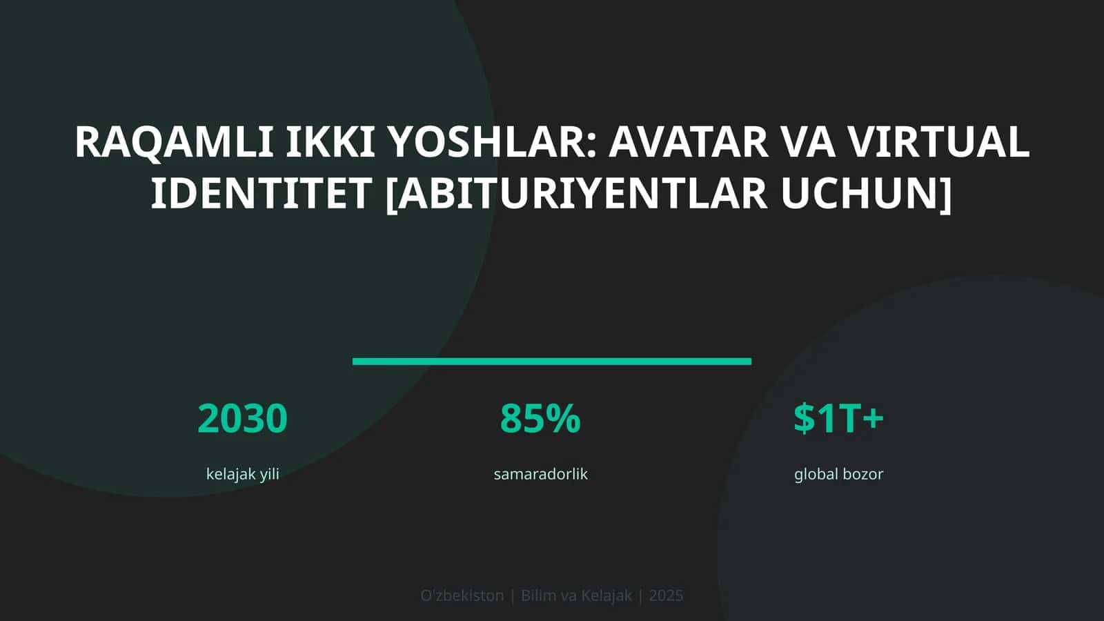 Raqamli ikki yoshlar: avatar va virtual identitet [abituriyentlar uchun] 1