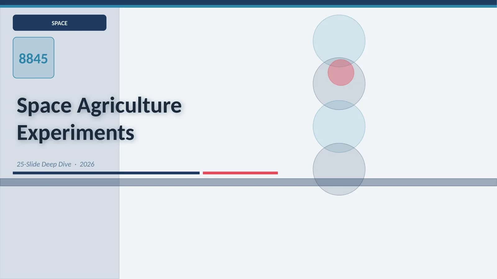 Space Agriculture Experiments 1