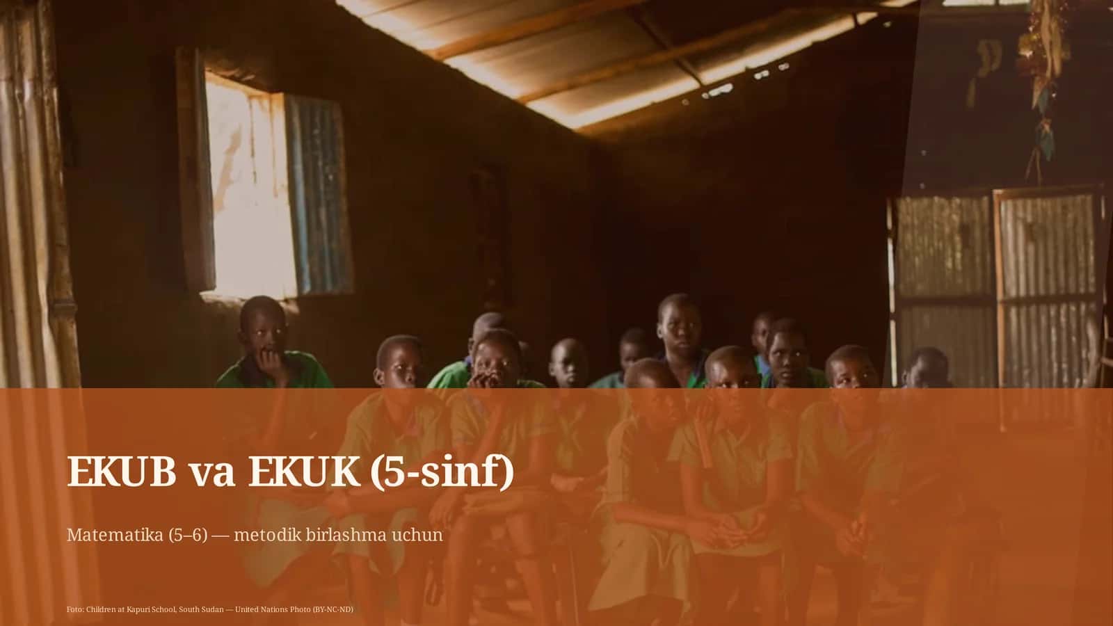 EKUB va EKUK (5-sinf) 1