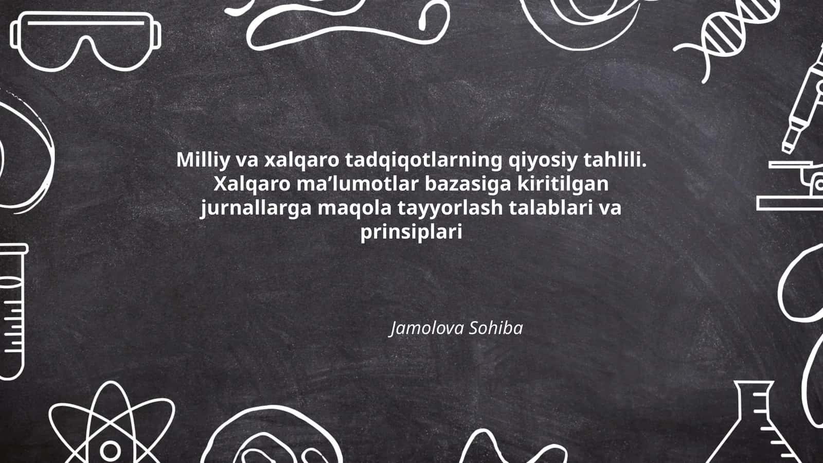 Milliy va xalqaro tadqiqotlarning tahliliy uslublari 1