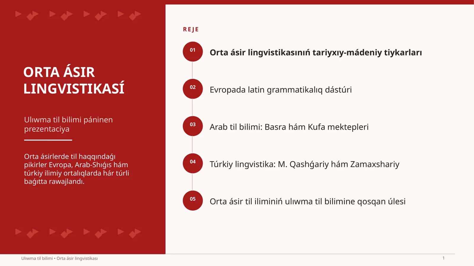 ORTA ÁSIR LINGVISTIKASÍ 1