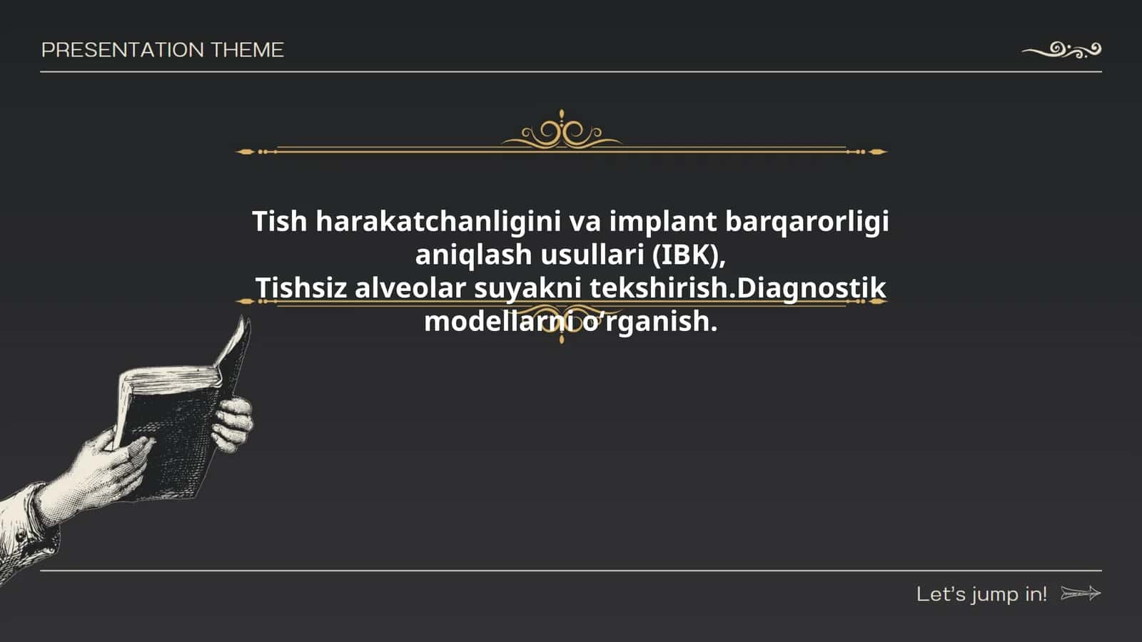 Tish harakatchanligini va implant barqarorligi aniqlash usullari (IBK) 1