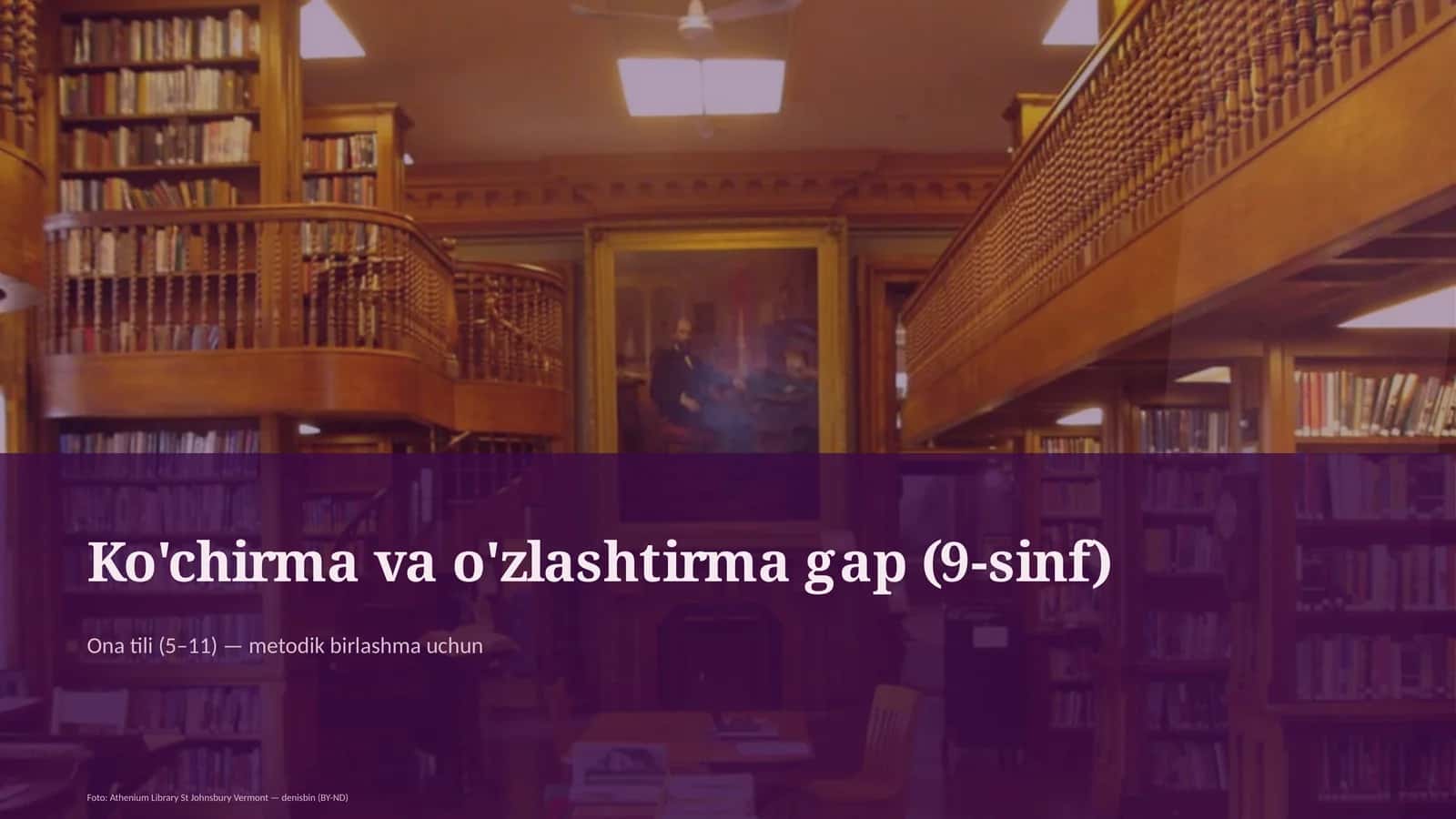 Ko'chirma va o'zlashtirma gap (9-sinf) 1