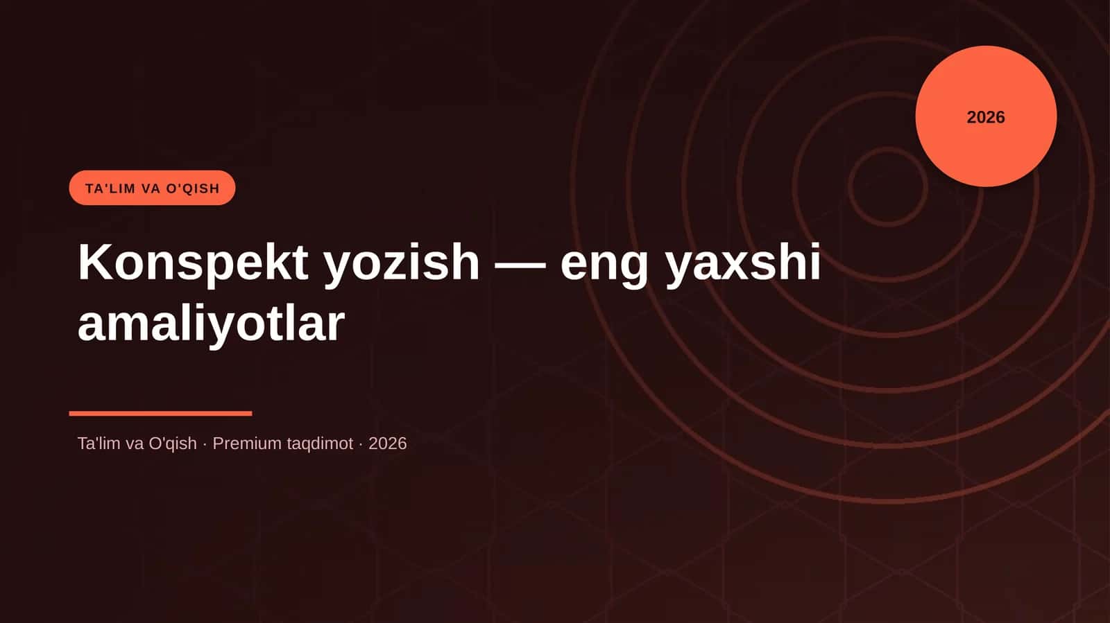 Konspekt yozish — eng yaxshi amaliyotlar 1