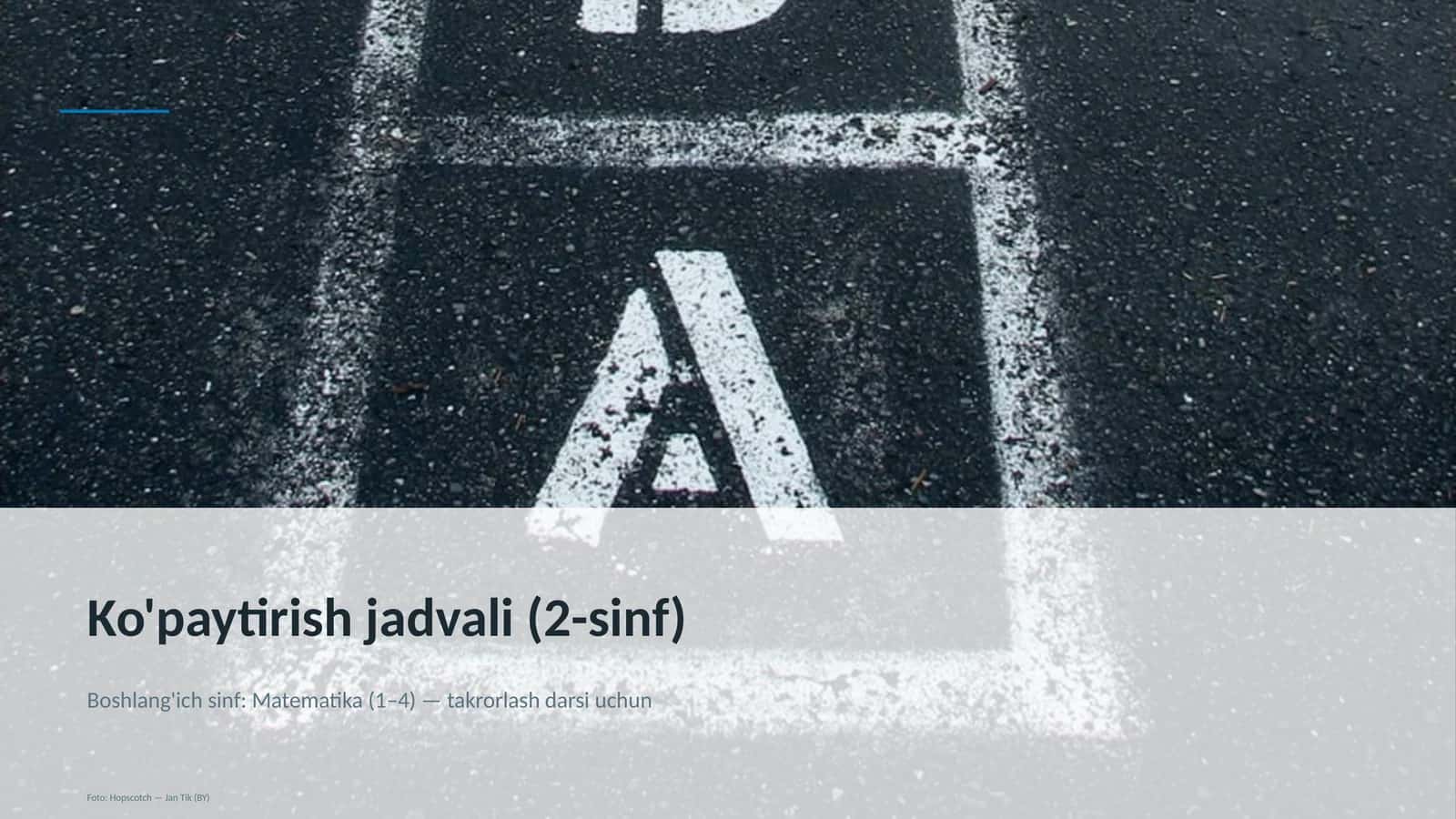 Ko'paytirish jadvali (2-sinf) 1