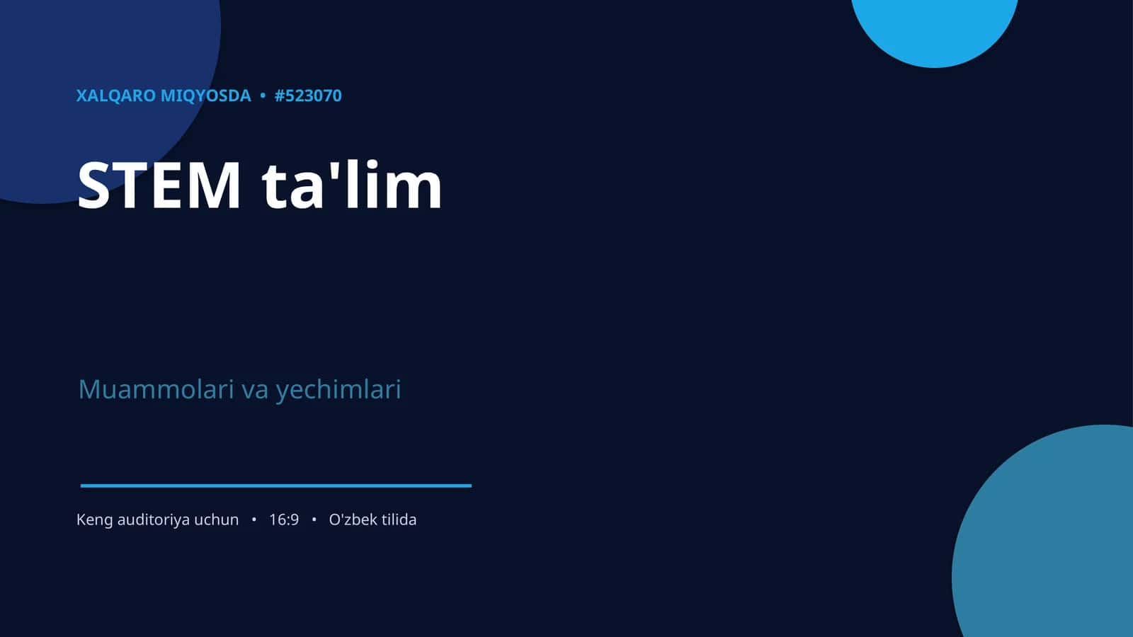 XALQARO MIQYOSDA • #523070 STEM ta'lim 1