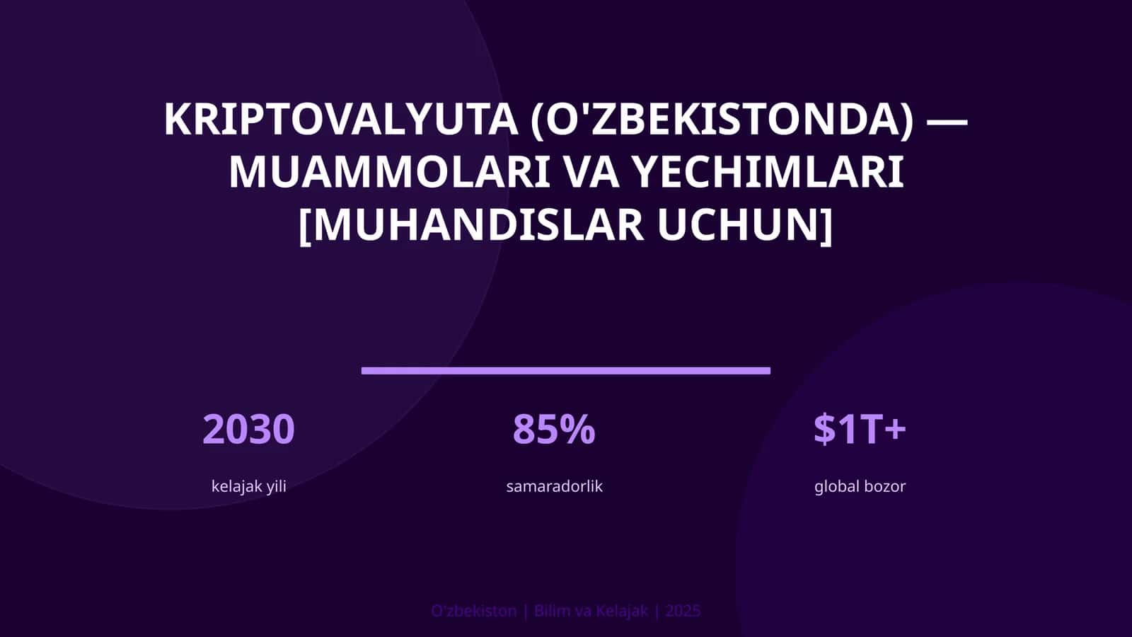Kriptovalyuta (O'zbekistonda) — muammolari va yechimlari [muhandislar uchun] 1