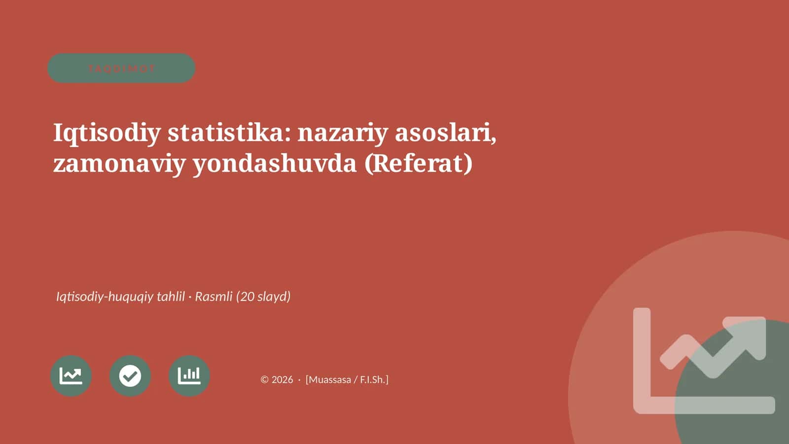 Iqtisodiy statistika: nazariy asoslari, zamonaviy yondashuvda 1