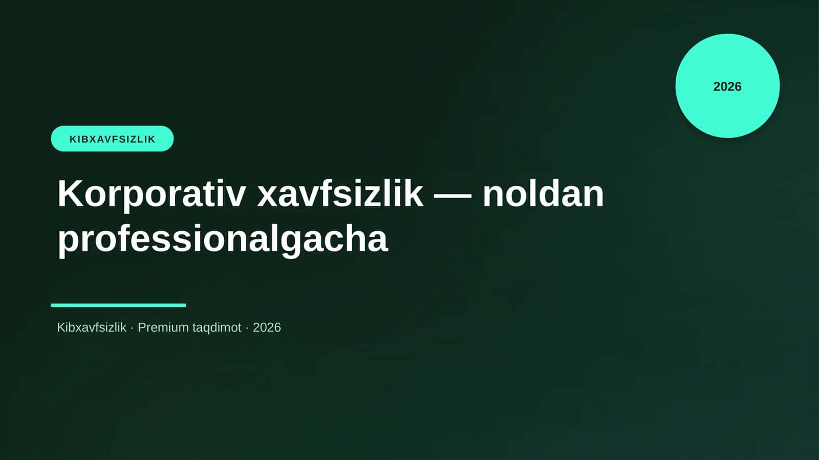 Korporativ xavfsizlik — noldan professionalgacha 1