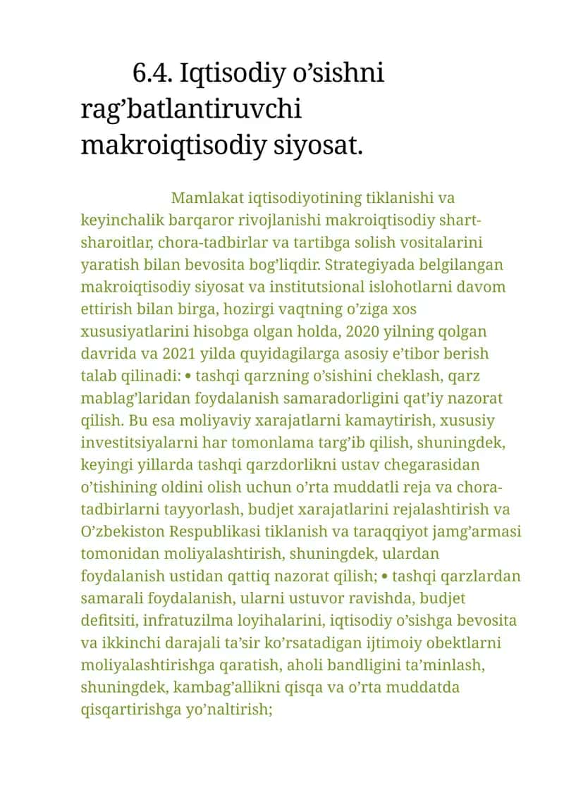 Iqtisodiy o’sishni rag’batlantiruvchi makroiqtisodiy siyosat 1