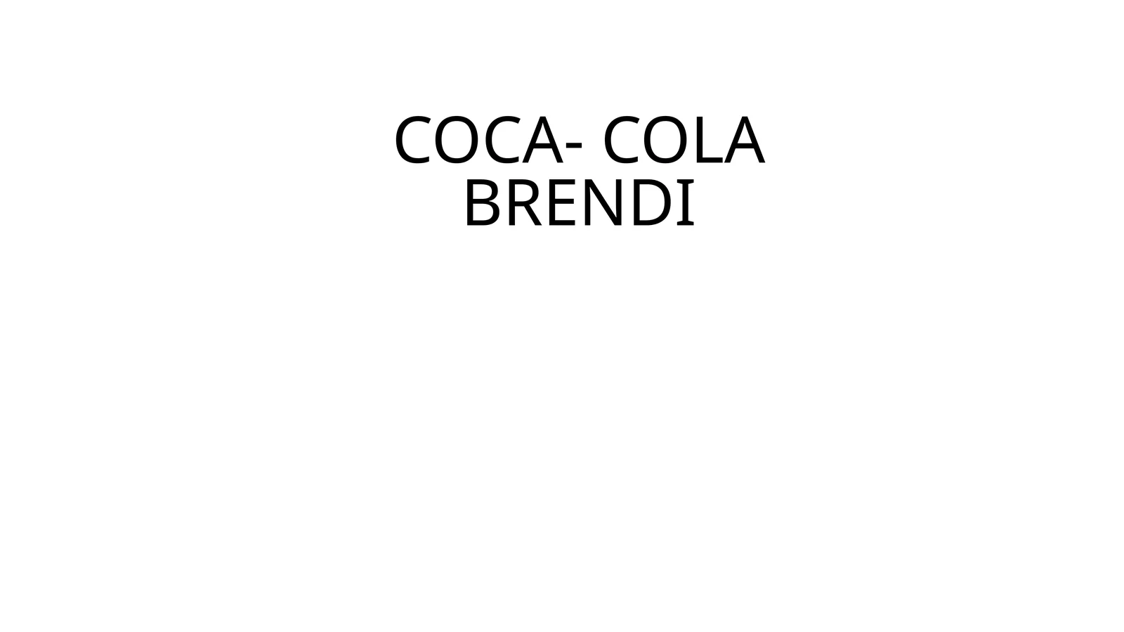 COCA- COLA BRENDI 1