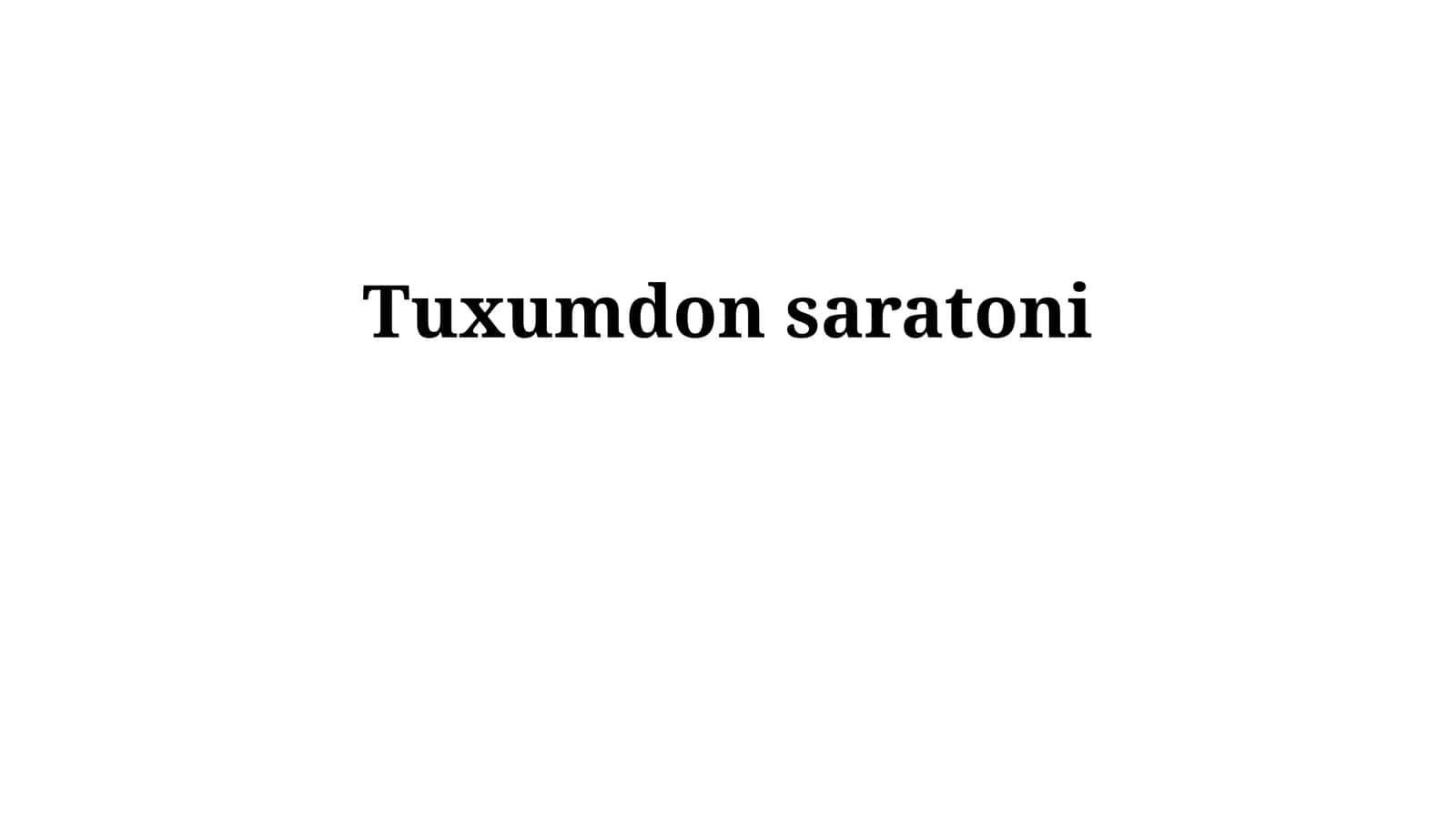 Tuxumdon saratoni 1