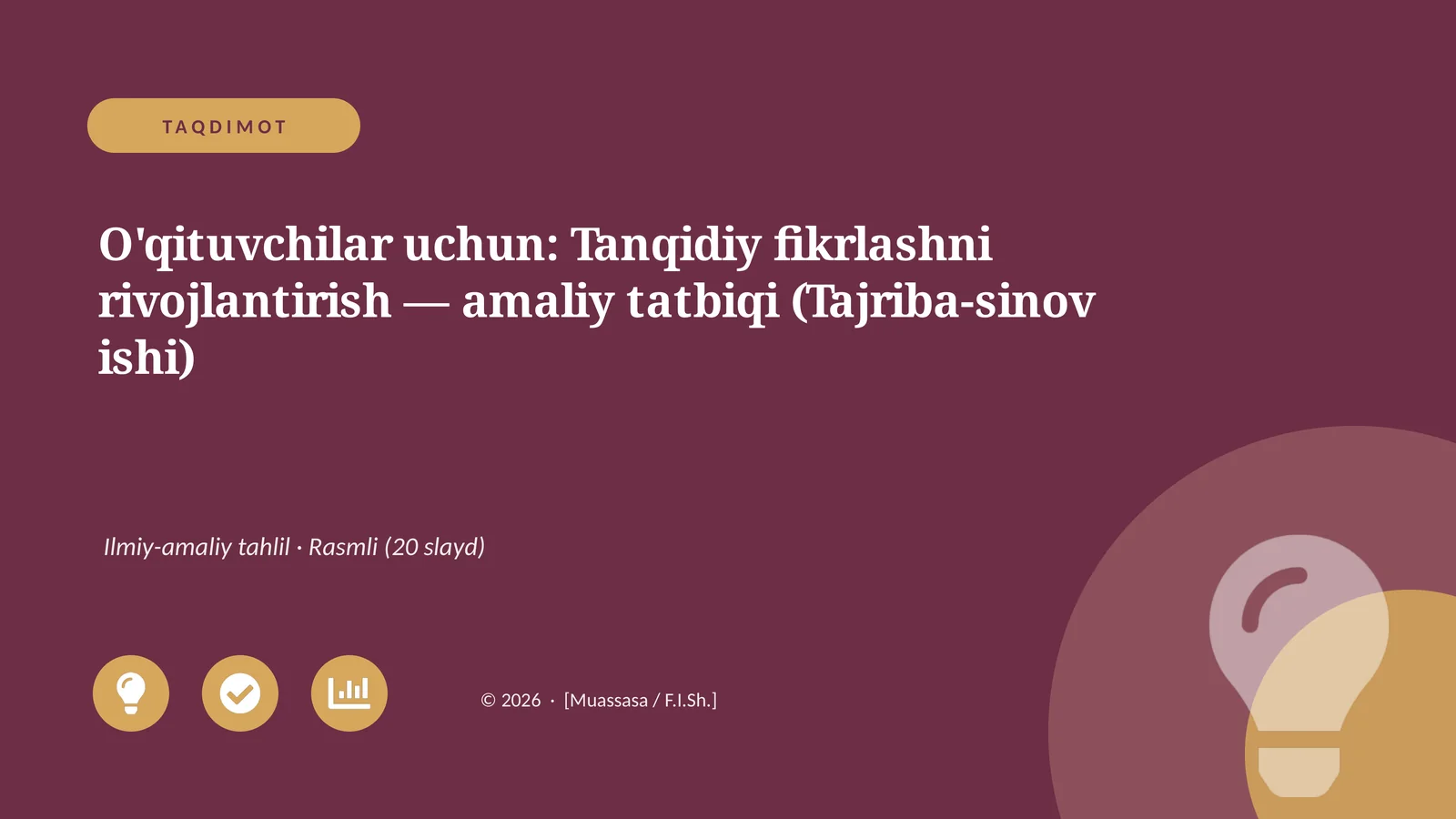 Tanqidiy fikrlashni rivojlantirish 1