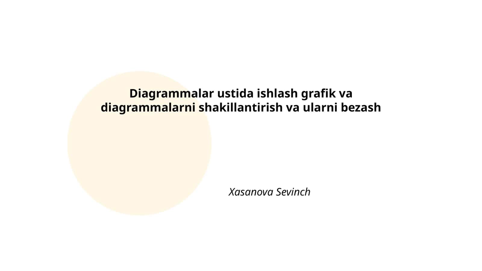 Diagrammalarni ishlab chiqish vositalari 1