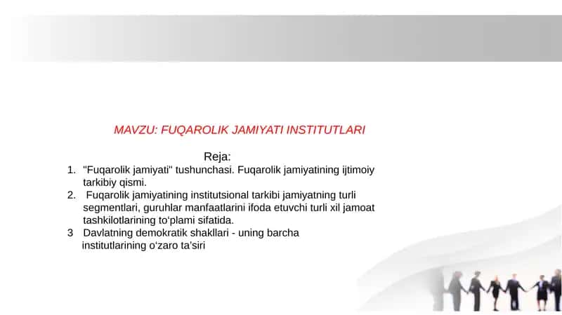 FUQAROLIK JAMIYATI INSTITUTLARI 1