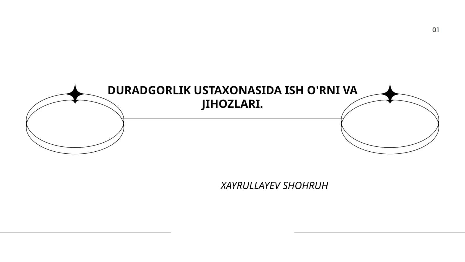 DURADGORLIK USTAXONASIDA ISH O'RNI VA JIHOZLARI 1