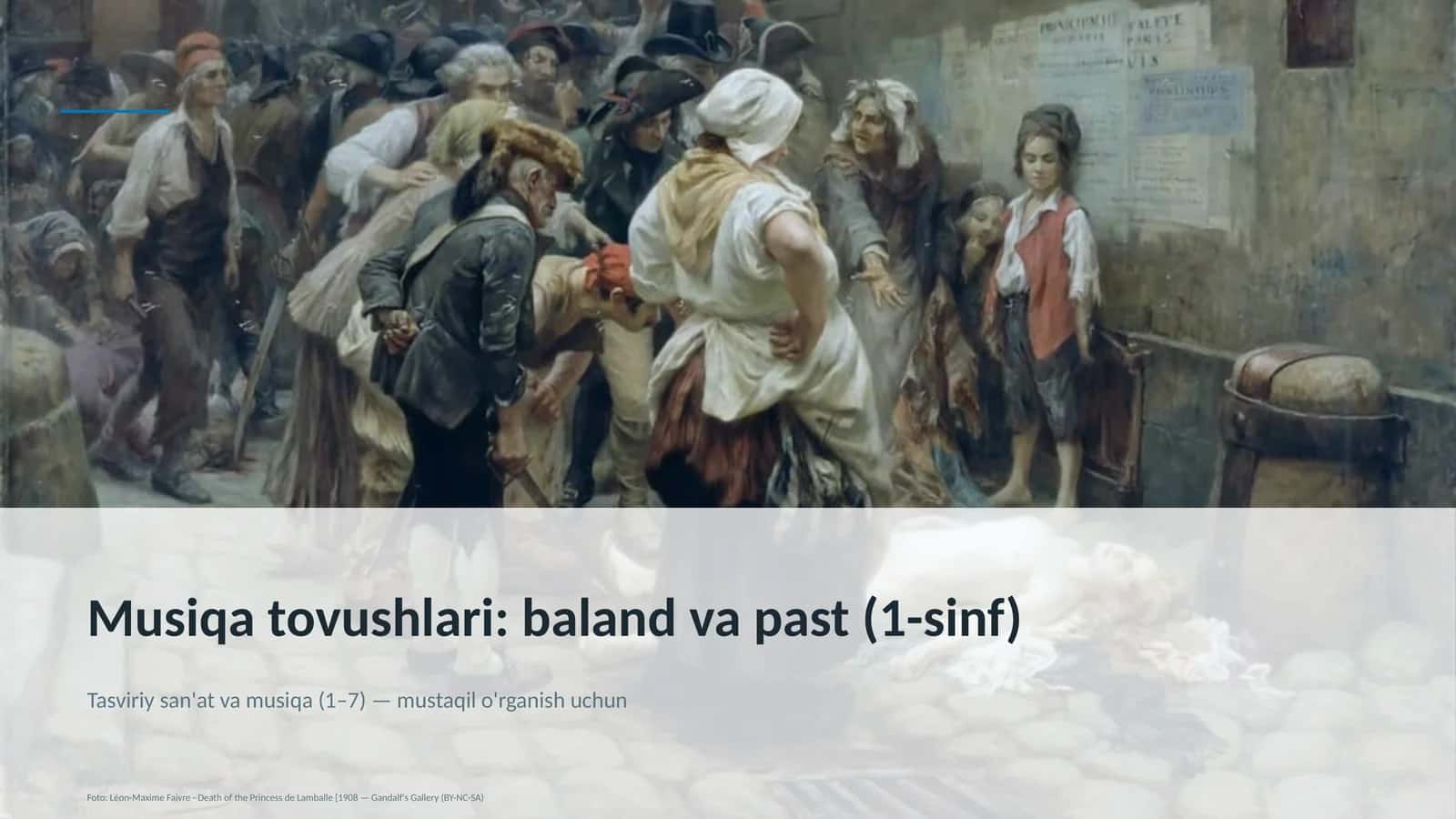 Musiqa tovushlari: baland va past (1-sinf) 1