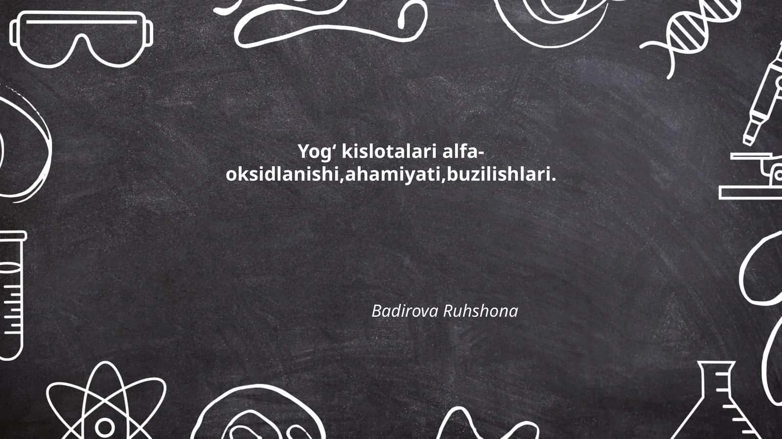 Yogʻ kislotalari alfa-oksidlanishi,ahamiyati,buzilishlari 1
