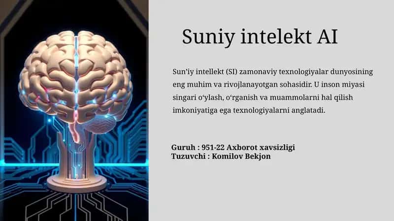 Suniy intelekt AI 1