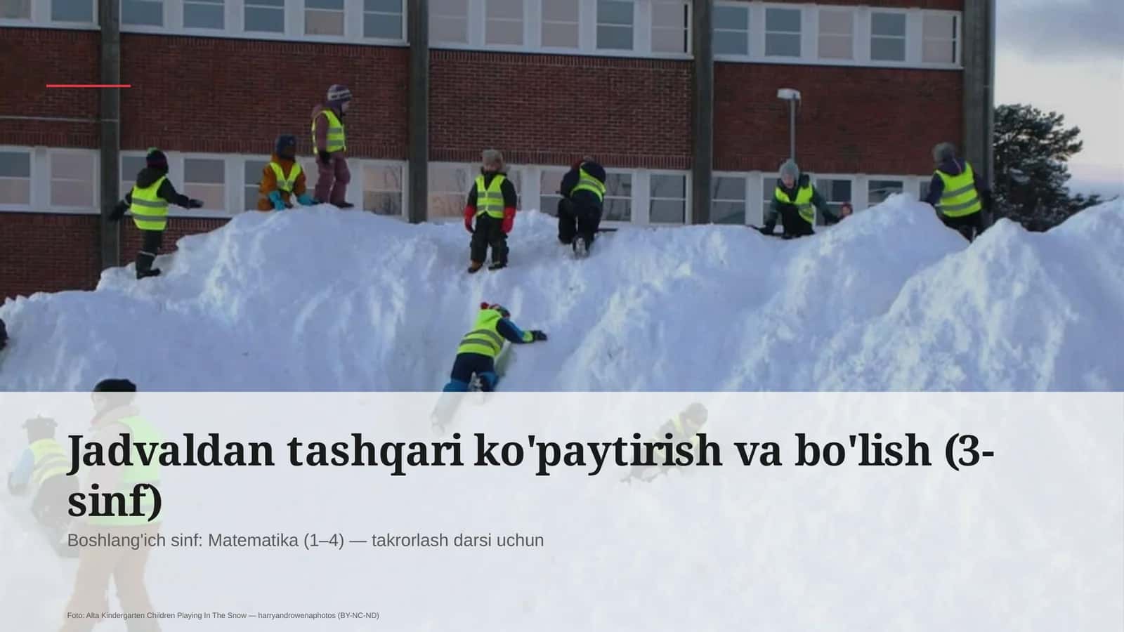 Ko'paytirish va bo'lish (3-sinf) 1