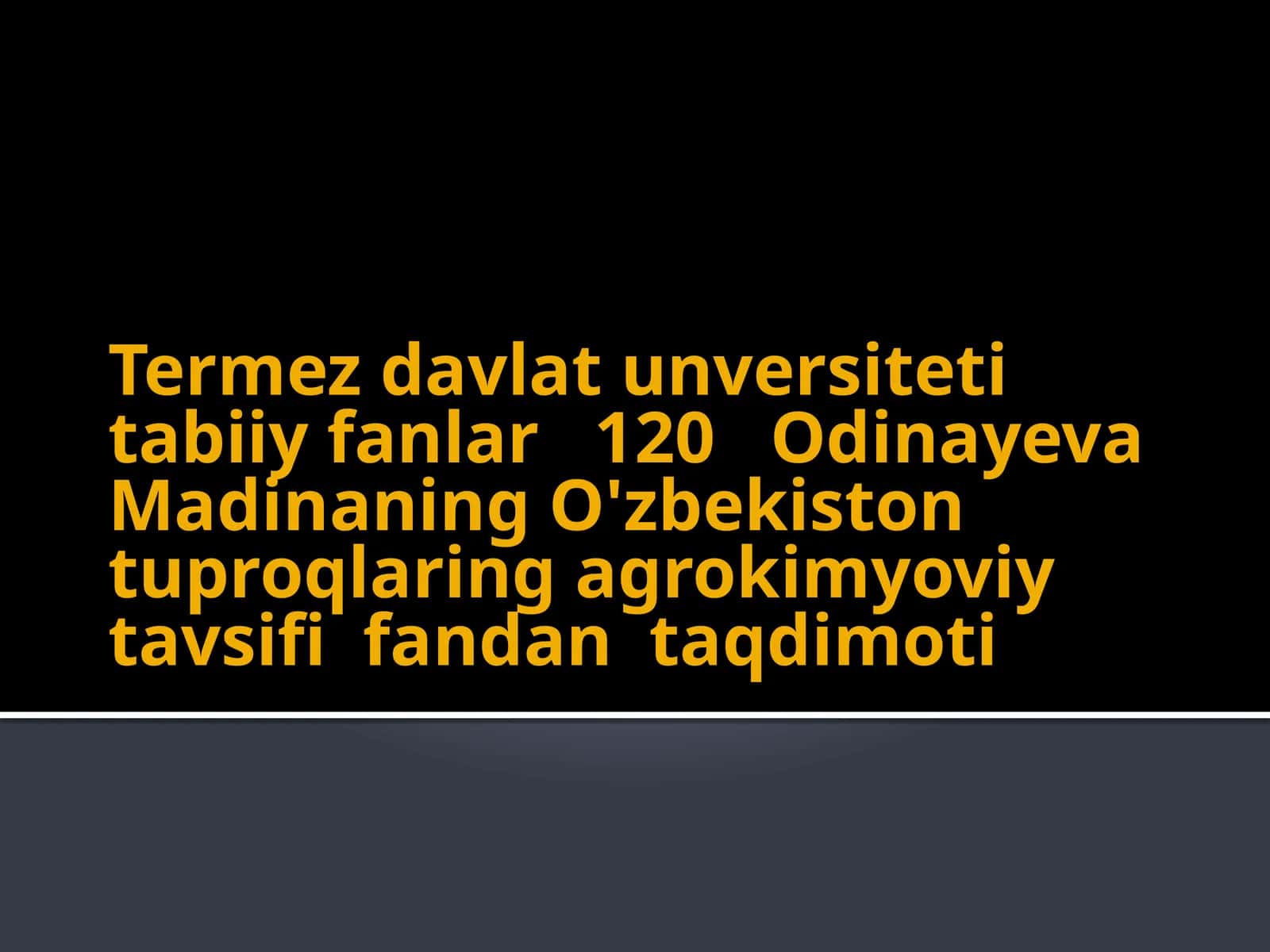 O'zbekiston tuproqlaring agrokimyoviy tavsifi 1