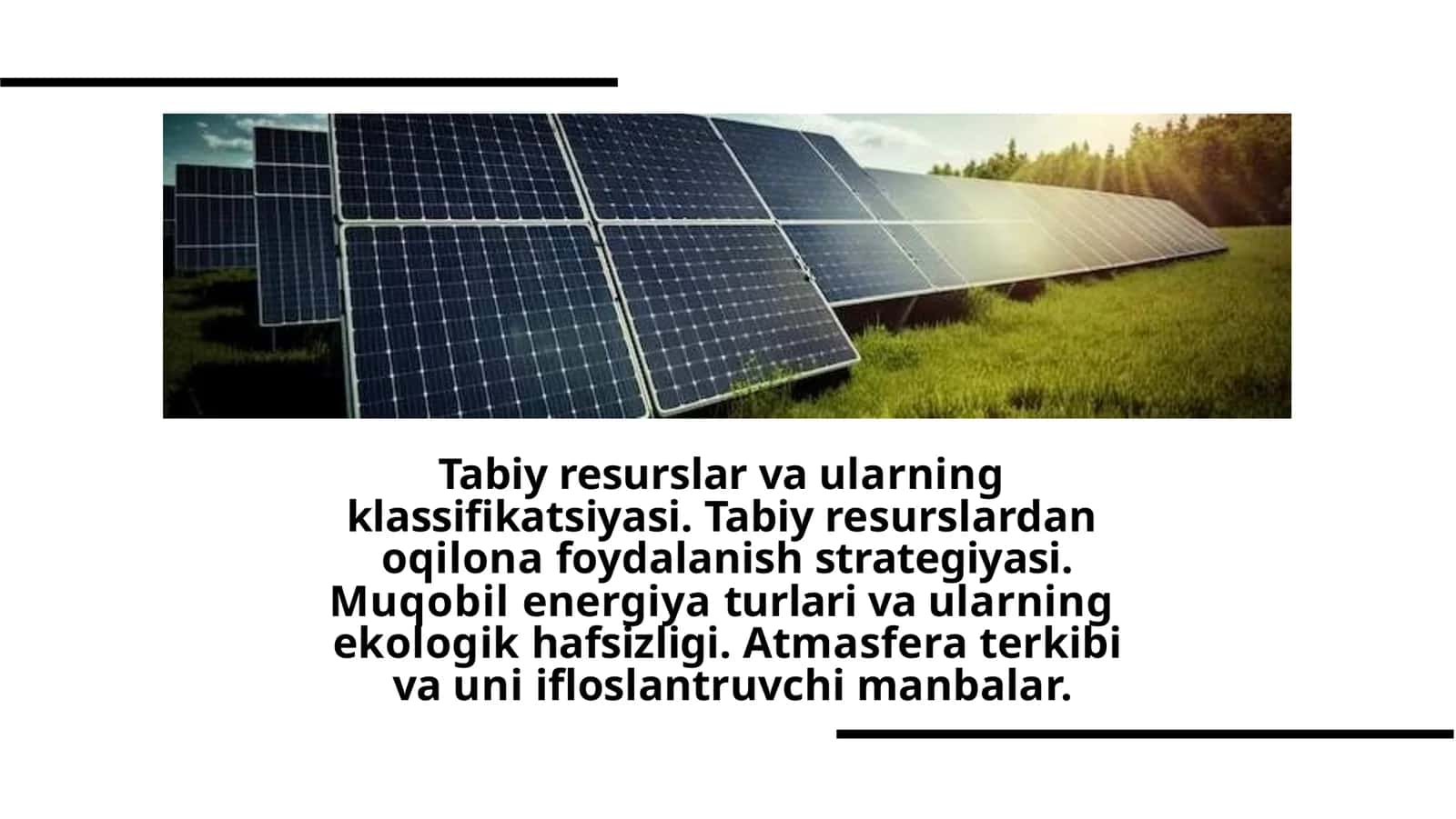 Tabiiy resurslarni boshqarishni optimallashtirish 1