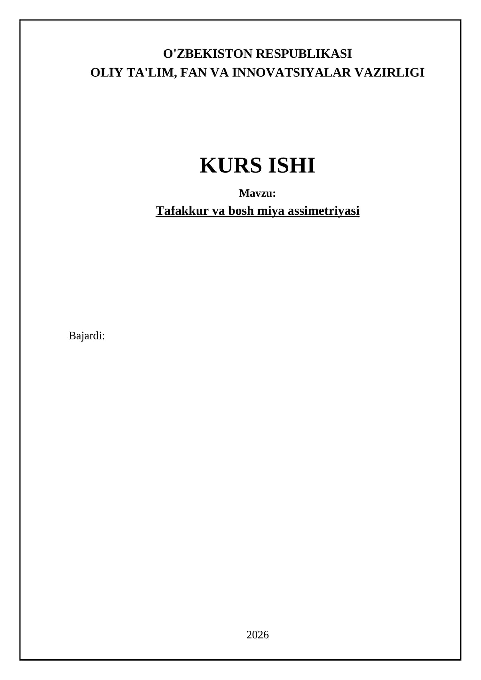 Tafakkur va bosh miya assimetriyasi 1