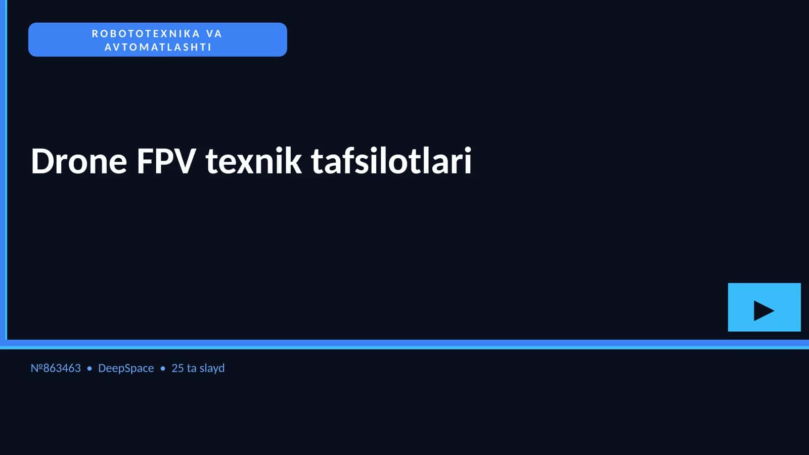 Drone FPV texnik tafsilotlari 1
