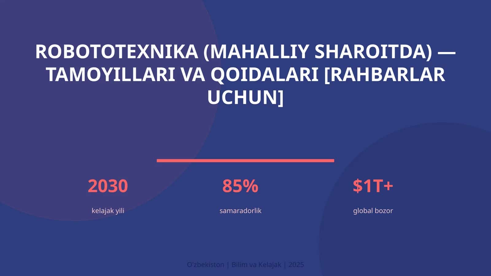 ROBOTOTEXNIKA (MAHALLIY SHAROITDA) — TAMOYILLARI VA QOIDALARI [RAHBARLAR UCHUN] 1