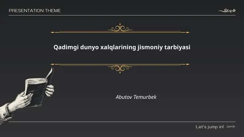 Qadimgi dunyo xalqlarining jismoniy tarbiyasi 1