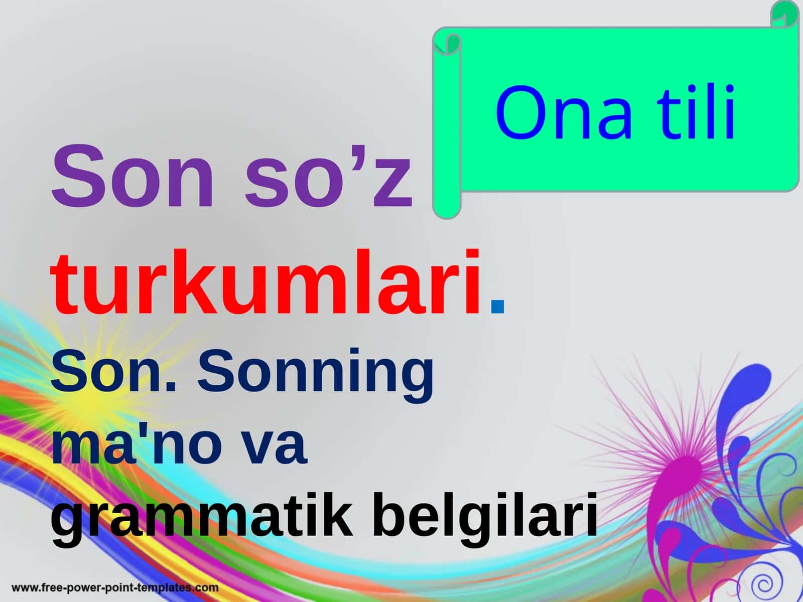 Son so’zturkumlari 1