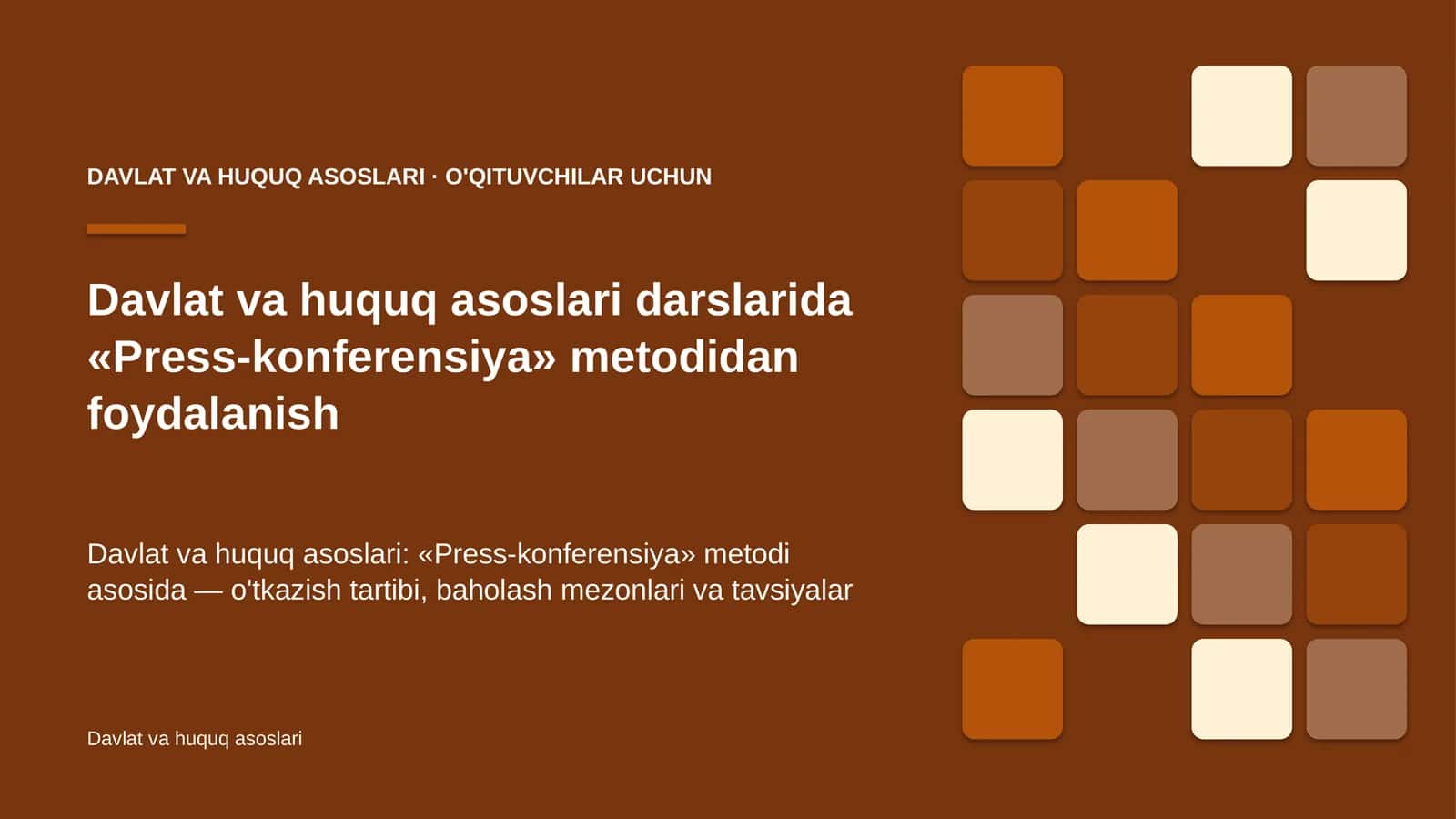 davlat va huquq asoslari darslarida press konferensiya metodidan foydalanish 6313 1
