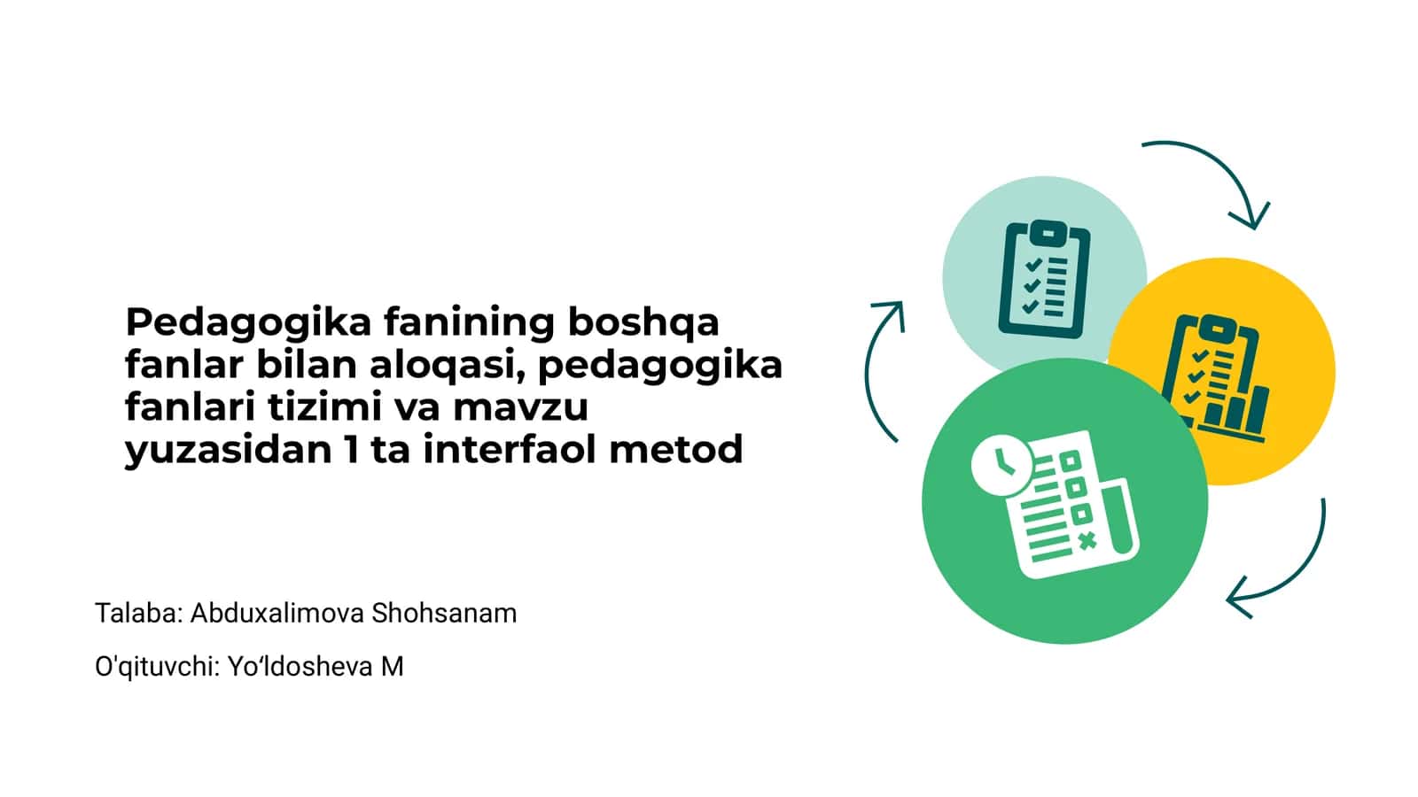 Pedagogika fanining boshqa fanlar bilan aloqasi 1