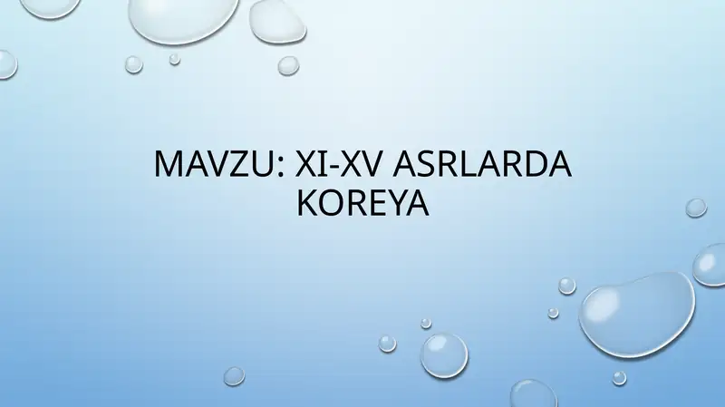 XI-XV asrlarda koreya 1